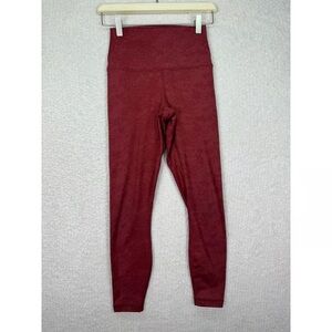 90 Degree By Reflex High Waist Yoga Pants Tummy Control Drk Red Athletic Size XS